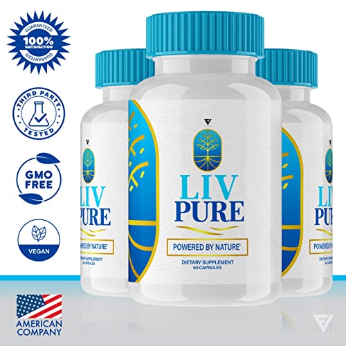 (5 Pack) Liv Pure Pills, Livpure Liver Detox Cleanse Management Capsules Advanced Formula Fyvus