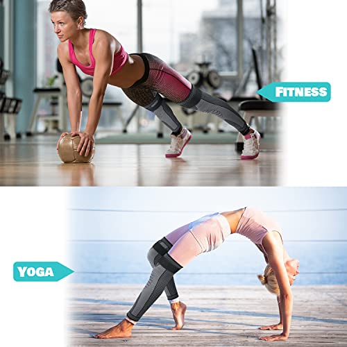 DAFUZ Tourmaline Acupressure self-Heating Shaping Knee Sleeve, Mugwort Acupressure