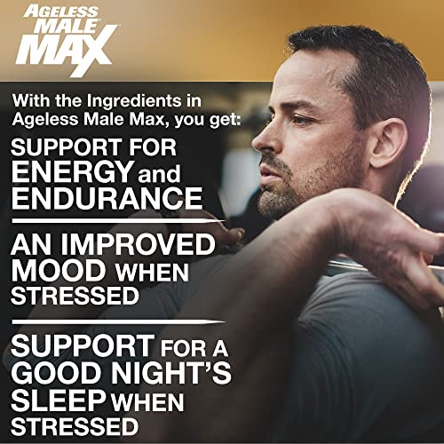 Ageless Male Max Chewable Nitric Oxide Booster Supplement for Men – High Potency New Vitality