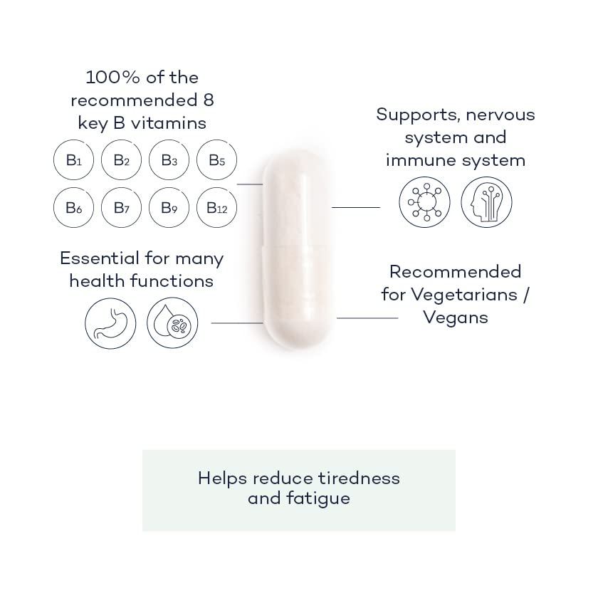 Vitamin B Complex+ Supplements – 8 Key B Vitamins for Optimal Cell Health – Energy Capsules FutureYou Cambridge