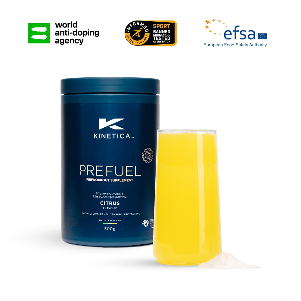 Kinetica PreFuel, Pre Workout, 5.7g Amino Acids & 2.2g BCAA's per Serving, 30 Servings Kinetica