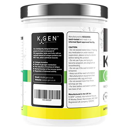 K-GEN™ Keto Greens Collagen Powder Superfood Micronutrient & Anti-oxidant Blend K GEN ketogenic enhancement