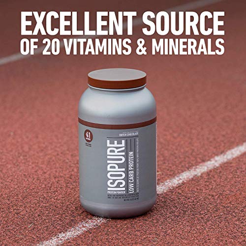 Isopure Protein Powder, Low Carb Whey Isolate with Vitamin C & Zinc for Immune Support Isopure