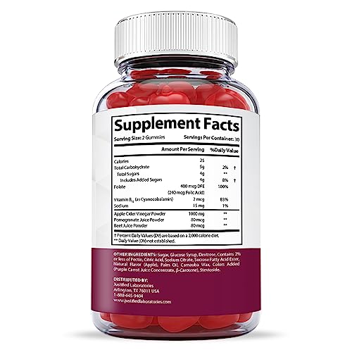 Justified Laboratories ProFast Keto ACV Gummies 1000MG Pro Fast Vegan Non GMO Justified Laboratories
