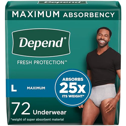 Depend Fresh Protection Adult Incontinence Underwear for Men