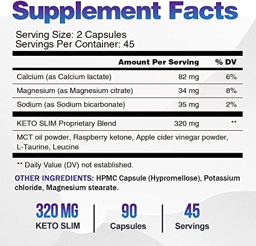 Keto Diet Pills Plus Apple Cider Vinegar - Exogenous Ketones Supplement for women men VEGEPOWER
