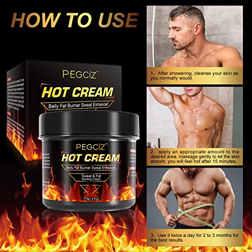 Hot Sweat Cream, Fat Burning Cream for Belly, Natural Sweat Enhancer Cream for Men Mcukv