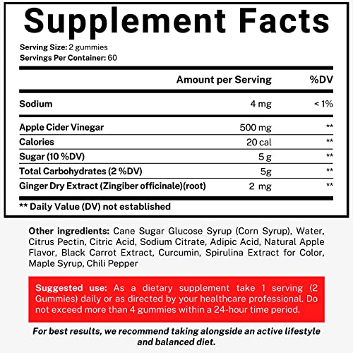Apple Cider Vinegar Gummies with The Mother - ACV Gummies for Detox, Cleansing & Immune Support SIMPLE WONDERS