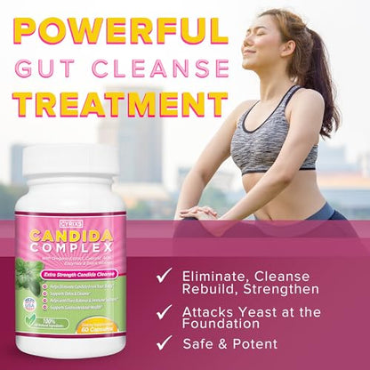 Cyrixs Health Candida Complex | Boost Your Immune System | All Natural Gut Cleanse with Herbs, Antifungals