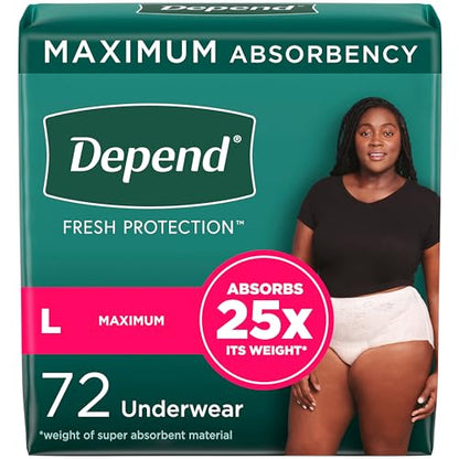 Depend Fresh Protection Adult Incontinence Underwear for Women