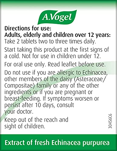 A.Vogel Echinaforce Echinacea Tablets | Relieves Cold & Flu Symptoms by Strengthening A.Vogel