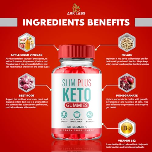 (3 Pack) Slim Plus Keto ACV Gummies, Slim Plus Keto Gummies for Weight Loss Reviews Titan Labs