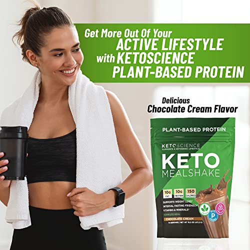 Keto Science Plant Based Protein, Keto Meal Shake, Supports Weight Management