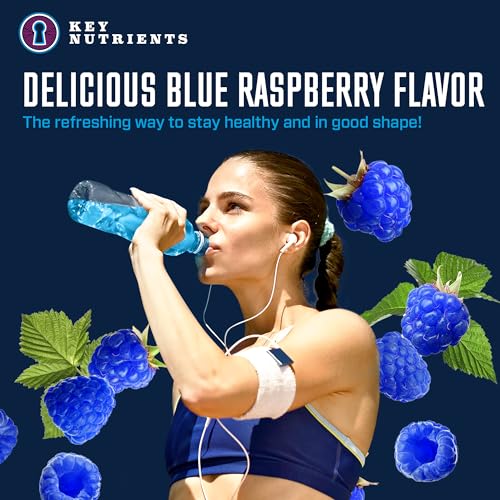 KEY NUTRIENTS Multivitamin Electrolytes Powder No Sugar - Tempting Blue Raspberry KEY NUTRIENTS