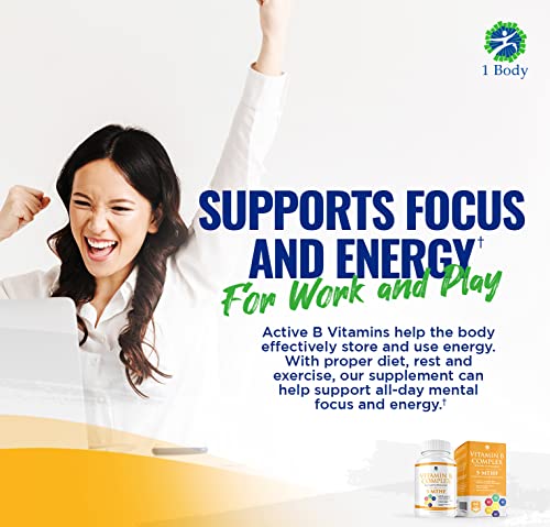 1 Body Vitamin B Complex – 5-MTHF Folate with B1, B2, B5, B6