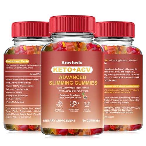 Arevtovis Apple Cider Vinegar Gummies - Boost Energy, Detox & Support Gut Health ACV Arevtovis