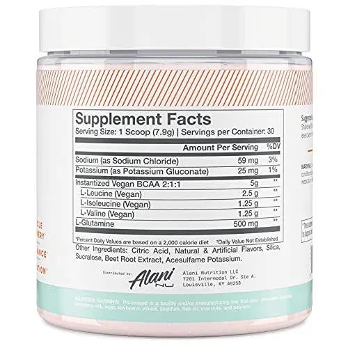 Alani Nu Rainbow Candy Pre Workout and BCAA Sour Gummies Post Workout Powder Bundle | L-Theanine, Beta-Alanine, Citrulline | Branch Chain Essential Amino Acids | 30 Servings per Container