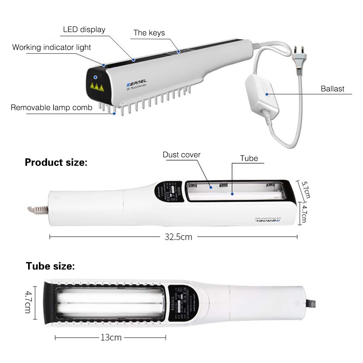 AUSPA UV Phototherapy Lamp Light Home Use Portable AUSPA