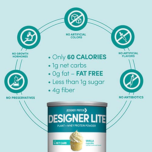 Designer Wellness, Designer Lite, Low Calorie Natural Protein, Prebiotic Fiber, Key Vitamins Designer Protein