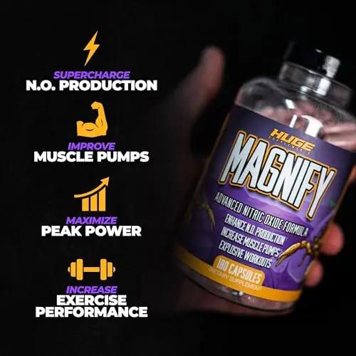 Huge Supplements Magnify, Pump Pills & Nitric Oxide Supplement, Scientifically Based Huge Supplements
