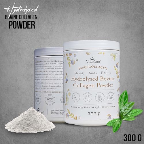 Vitazam Bovine Collagen Peptides - Hydrolyzed Type 1 & 3 Collagen Powder Protein Supplement for Healthy VitaZam