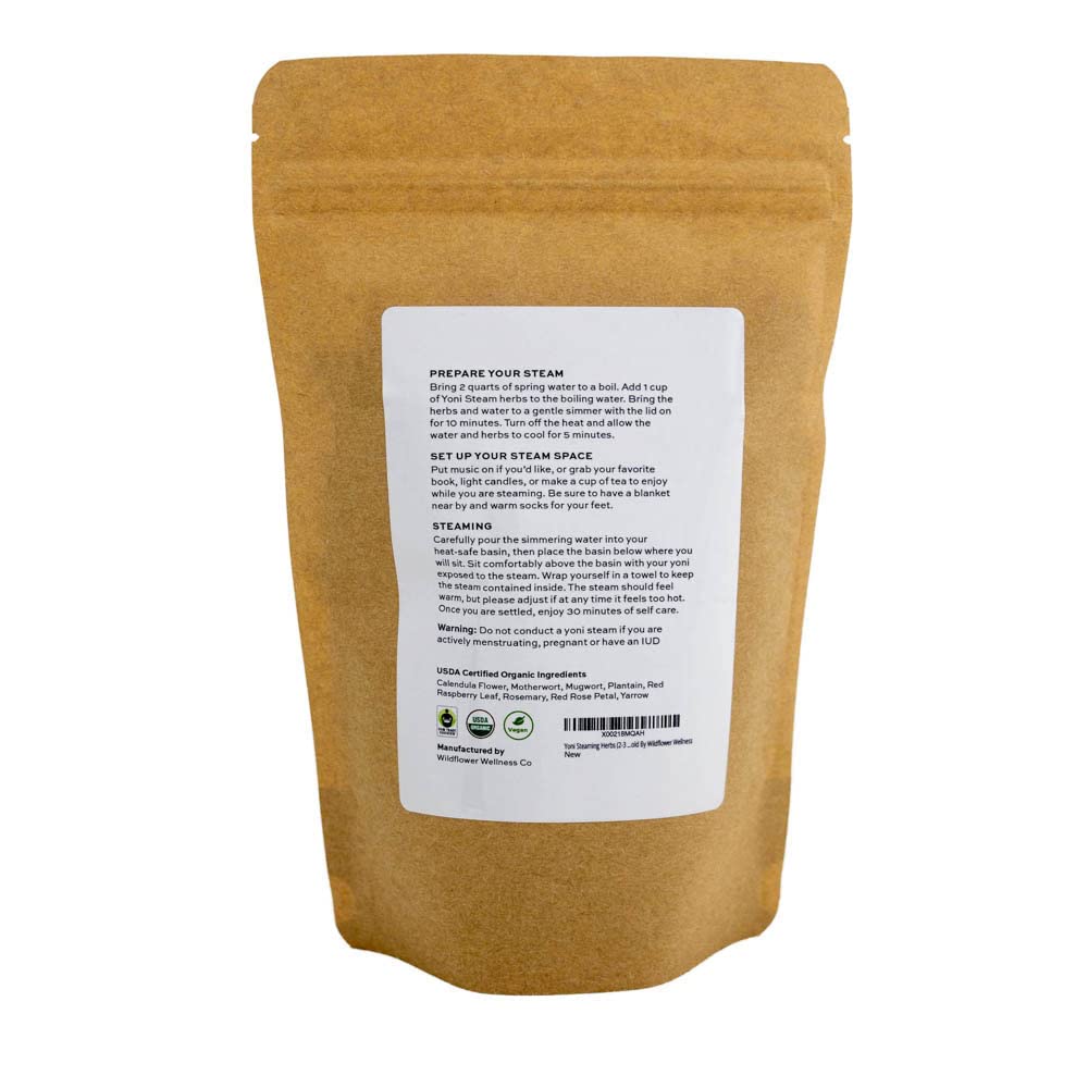 Yoni Steaming Herbs (5 Steams) | Cleansing + Gentle Formula | Formulated by Trained Herbalist WILDFLOWER WELLNESS