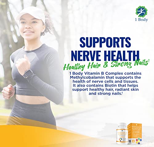 1 Body Vitamin B Complex – 5-MTHF Folate with B1, B2, B5, B6