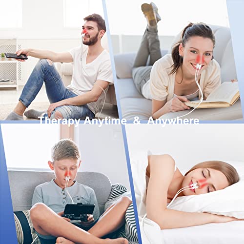 LASEPREHT Red Light Nasal Therapy Device, 650nm Red Light Device for Nose Sore Throat LASEPREHT