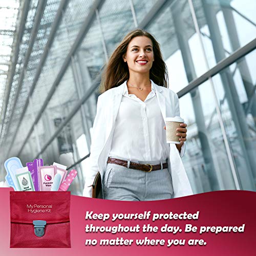 3 x Menstrual All-in-One Kits - Assorted Colors | Convenience on The Go | Single Period Kit Packs pH Advantage