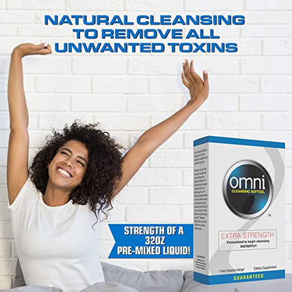 Wellgenix Omni Herbal Detox Cleanse Softgel: Fast Acting Body Detox, Quick Flush Toxin Removal