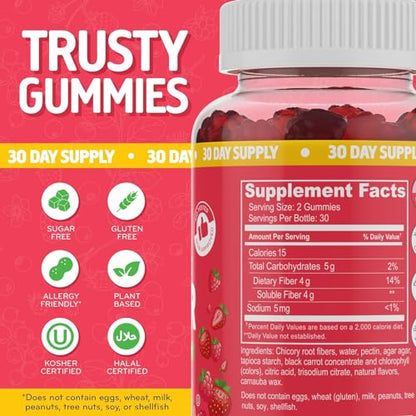 Desired Life Sugar Free Prebiotic Fiber Gummies for Adults and Kids Mixed Berry Flavor Desired Life