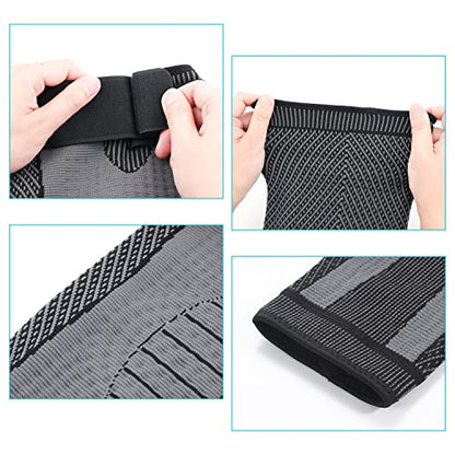 DAFUZ Tourmaline Acupressure self-Heating Shaping Knee Sleeve, Mugwort Acupressure