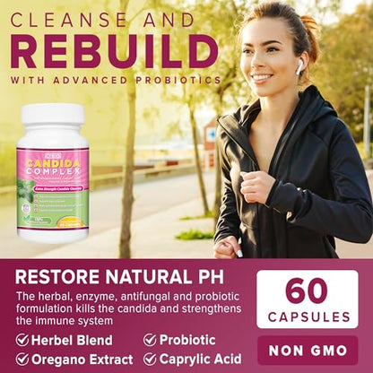 Cyrixs Health Candida Complex | Boost Your Immune System | All Natural Gut Cleanse with Herbs, Antifungals