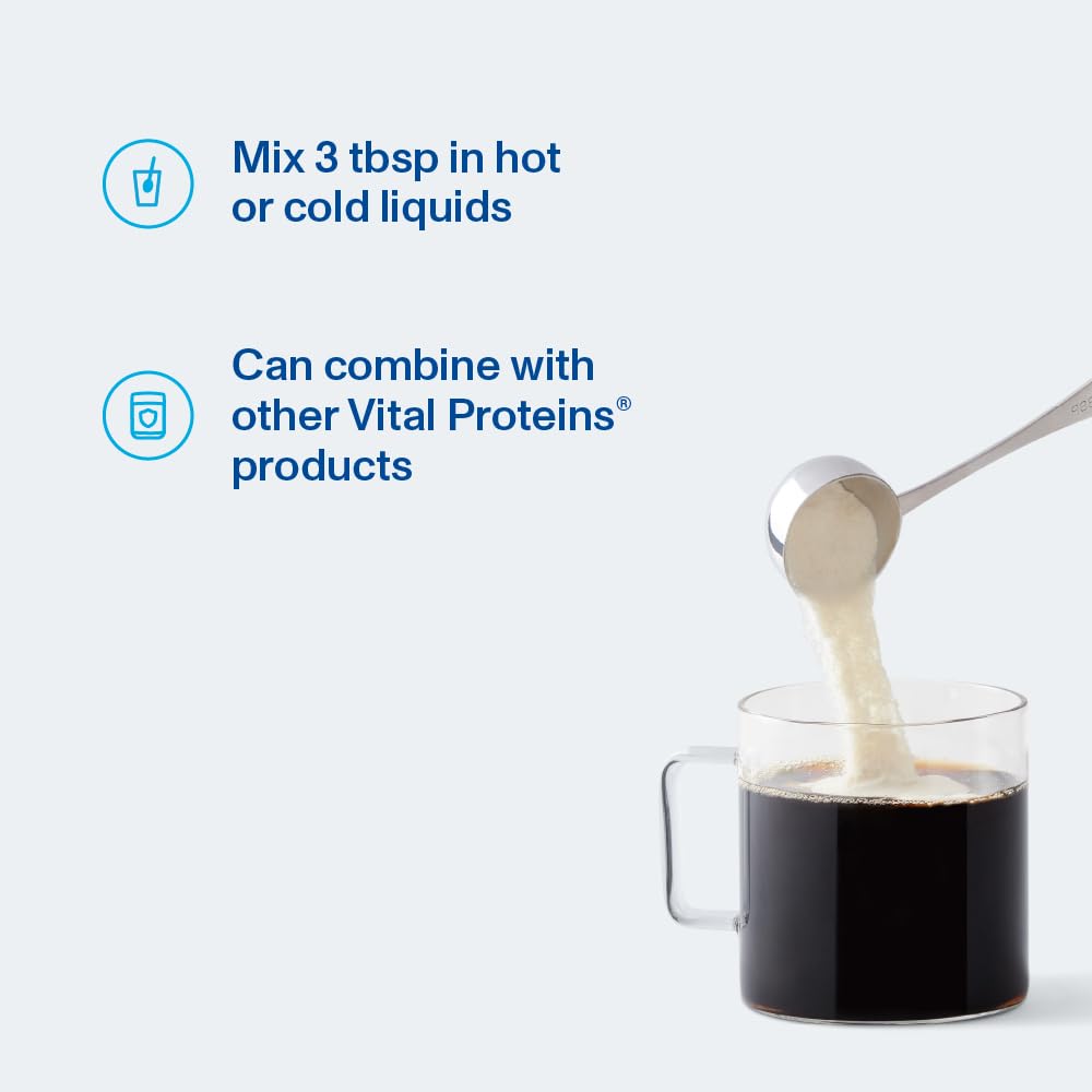 Vital Proteins Collagen Powder Supplement Hydrolyzed Peptides with Hyaluronic Acid Vital Proteins