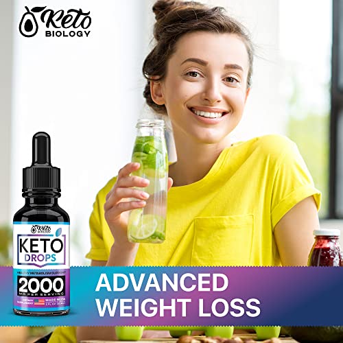 Keto Diet Drops with BHB Exogenous Ketones - Made in USA - Fat Burner & Appetite Suppressant KETO BIOLOGY