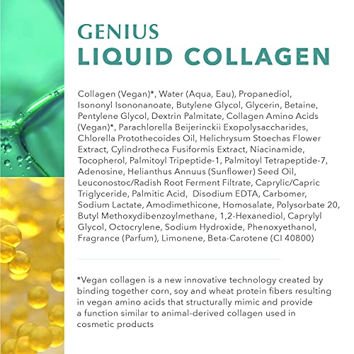 Algenist GENIUS Liquid Collagen - Vegan, Plant-Based Collagen Dropper with Vitamin E & Omega 3 ALGENIST