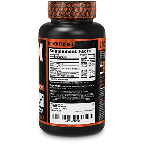 Jacked Factory Burn-XT for Men & Women - Improve Focus & Increase Energy - Premium 