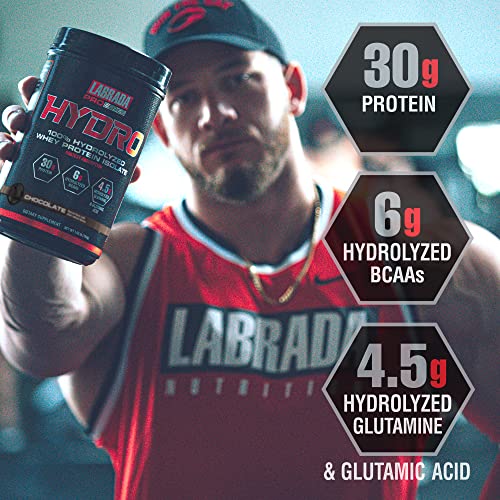 Labrada Hydro 100% Pure Hydrolyzed Whey Protein Isolate Powder, Lactose Free Labrada