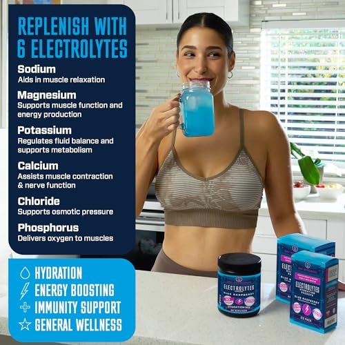 KEY NUTRIENTS Multivitamin Electrolytes Powder No Sugar - Tempting Blue Raspberry KEY NUTRIENTS