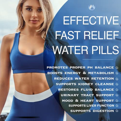 Water Pills Diuretic Water Retention, Liver Detox, Kidney Cleanse, Weight, Swelling