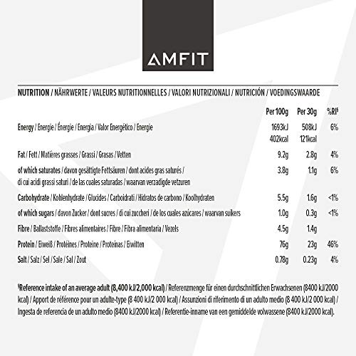Amazon Brand - Amfit Nutrition Whey Protein Powder, White Chocolate Flavour, 33 Servings, 1 kg Amfit Nutrition