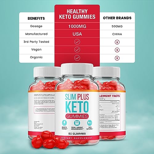(5 Pack) Slim Plus Keto ACV Gummies - Official - Keto Slim Plus ACV Advanced Weight Loss Rillvo