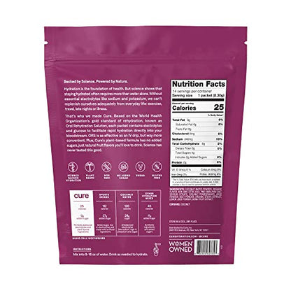 Cure Hydrating Plant Based Electrolyte Mix | FSA & HSA Eligible | Powder for Dehydration