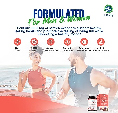 1 Body Saffron Extract 8825 – Antioxidant & Mood Support Saffron Supplement 1 Body