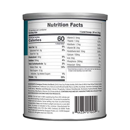 Designer Wellness, Designer Lite, Low Calorie Natural Protein, Prebiotic Fiber, Key Vitamins Designer Protein
