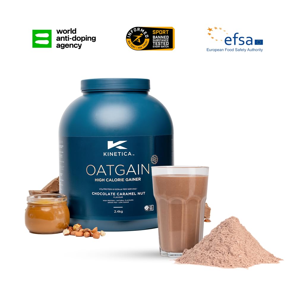 Kinetica OatGain Weight Gainer 600+ Calories & 47g Protein per Serving, 2.4 kg Kinetica