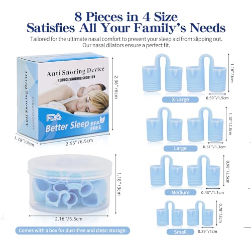 Anti Snoring Devices: Nose Dilator-Expert-Recommended 8-Piece Set Miniguysa
