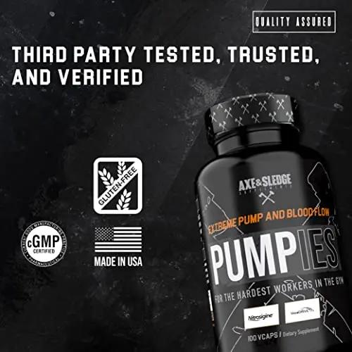 Axe & Sledge Supplements PUMPIES Nitric Oxide Booster with VasoDrive-AP and Nitrosigin Axe & Sledge