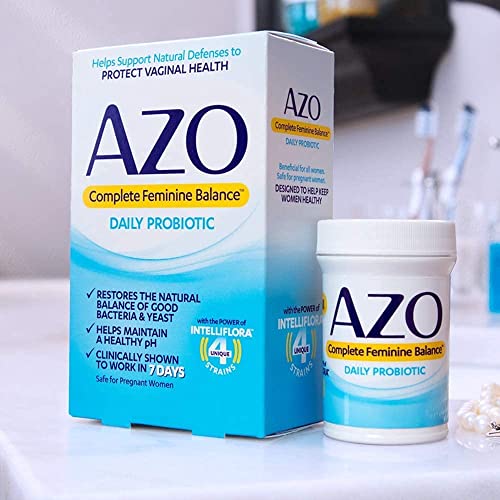 AZO Complete Feminine Balance Daily Probiotics for Women, Clinically Proven to Help Protect Vaginal Health AZO
